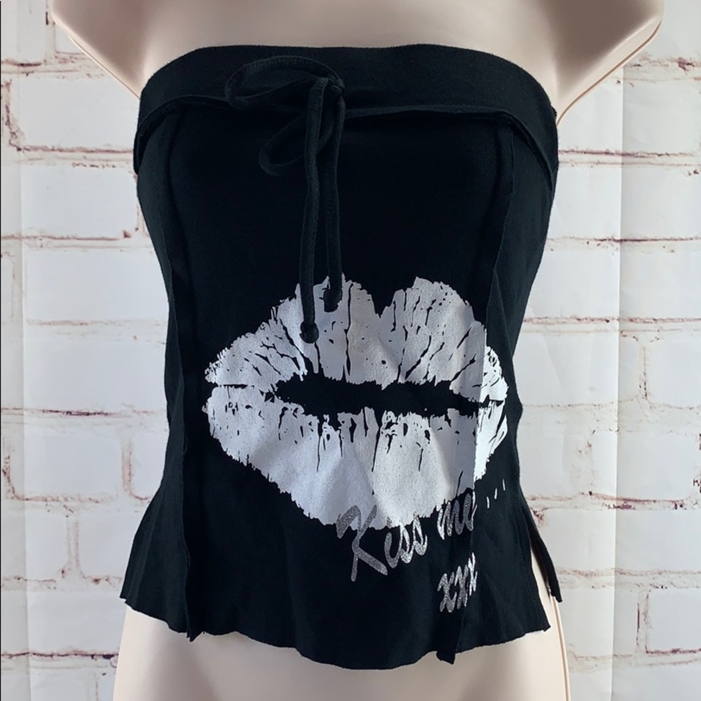 Pilot Black w/ White Lips Kiss My.. XXX Tube Top